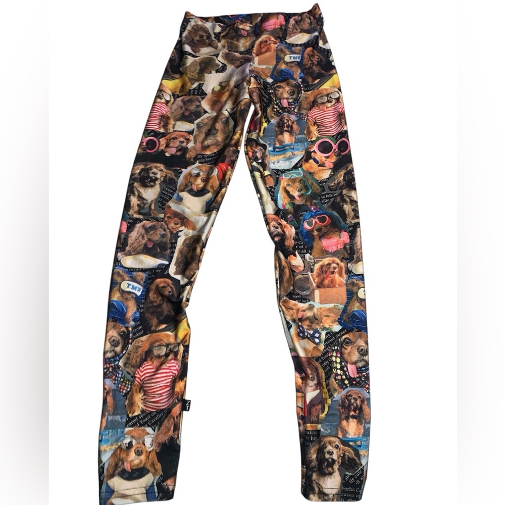 Zara Taraz XS dog leggings , super stretchy soft spandex leggings with dogs - Picture 1 of 3